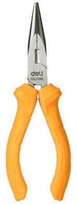 Удлиненные плоскогубцы Deli DL2106C 160мм, пластиковая рукоять