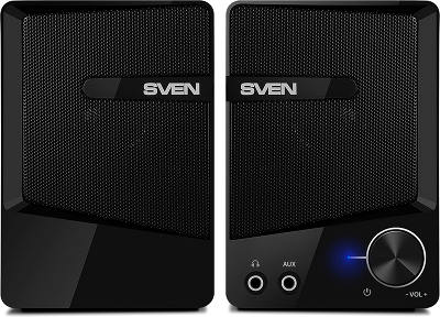 SVEN 248, чёрный, USB, акустическая система 2.0, мощность 2x3 Вт(RMS)
