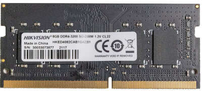 Модуль памяти DDR4 SODIMM 8Gb DDR3200 Hikvision (HKED4082CAB1G4ZB1/8G)
