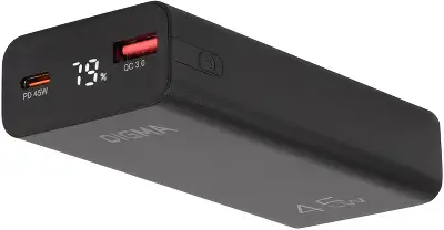 Мобильный аккумулятор Digma DGPF10E 10000mAh QC3.0/PD3.0 45W 4.5A USB-A/USB-C черный (DGPF10E45ABK)
