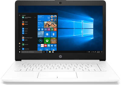 Ноутбук HP 14-ck0011ur White 14" HD N4000/4/128SSD/WF/BT/Cam/W10 (4KA23EA)