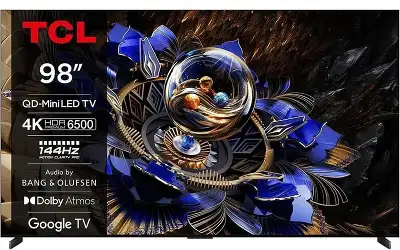 Телевизор QLED TCL 98" 98X11K черный 4K Ultra HD 144Hz MEMC DVB-T DVB-T2 DVB-C DVB-S DVB-S2 USB WiFi Smart TV