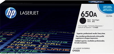 HP 650A Black Color LaserJet Print Cartridge (CE270A)