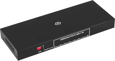 Сплиттер аудио-видео Digma DHSP-v2x8 HDMI (f)/8xHDMI (f) черный
