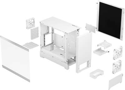 Корпус Fractal Design Pop Silent White TG Clear Tint, белый, mATX, Без БП (FD-C-POS1A-04)