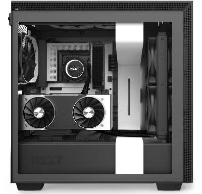 Корпус NZXT H710i White/black, белый, ATX, Без БП (CA-H710I-W1)