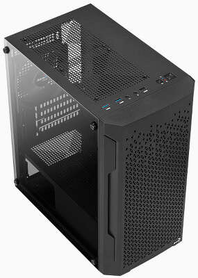 Корпус AeroCool Trinity Mini-G-BK-v1, черный, mATX, Без БП (Trinity Mini-G-BK-v1)