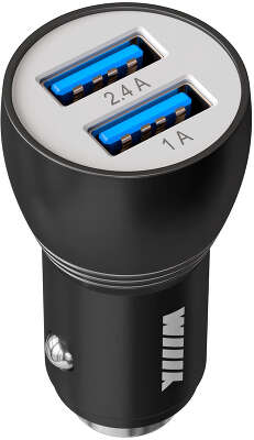 Автомобильное зар./устр. Wiiix UCC-2-17B 12W 2.4A+1A 2xUSB универсальное черный