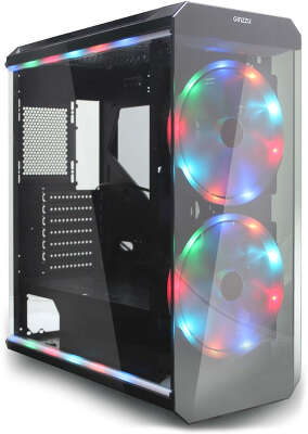 Корпус Ginzzu ML500 FAN 20 CM RGB USB3.0 T.Glass