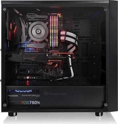 Корпус Thermaltake Versa J22 TG, черный, ATX, Без БП (CA-1L5-00M1WN-00)