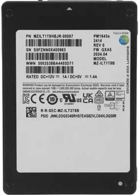 Samsung SSD 1920Gb PM1643a 2.5" SAS MZILT1T9HBJR-00007