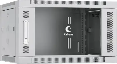 Шкаф коммутационный Cabeus (SH-05F-6U60/45) настенный 6U 600x450мм пер.дв.стекл 60кг серый 390мм 16кг 368мм IP20 сталь