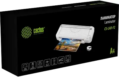 Ламинатор Cactus CS-LAB-F2 белый A4 (70-125мкм) 25см/мин (2вал.) хол.лам. лам.фото