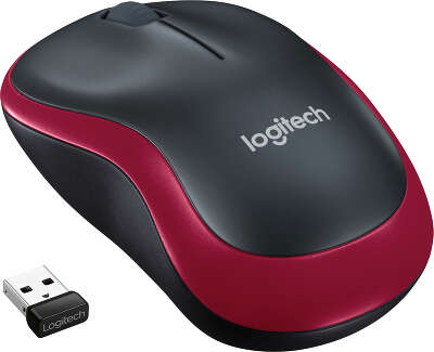 Мышь беспроводная Logitech Wireless Mouse M185 Red/Black USB (910-002240)