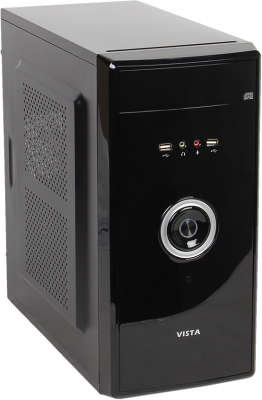 Корпус Sunpro VISTA V mATX, 450Вт, черный, 2*USB2.0, Audio/Mic