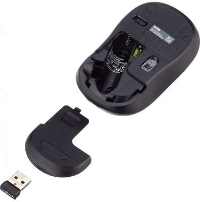 Мышь беспроводная LOGITECH M185 черный/красный (USB, 1000dpi, 3but) (910-002633)