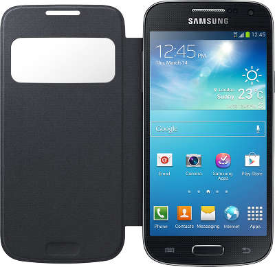 Чехол - книжка Samsung S-View для GT-I9192 Galaxy S4 mini, Black (EF-CI919BBEGRU)