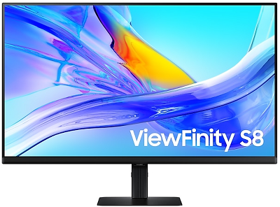 Монитор Samsung 32" ViewFinity S8 S80UD S32D804UAI (VA 16:9 3840x2160x60Hz 5ms 350cd 3000:1 178/178 1,07 млрд DP; HDMI; USB-C (90 Вт) USB3.0x3 RJ45 HAS Tilt Swiv VESA Black