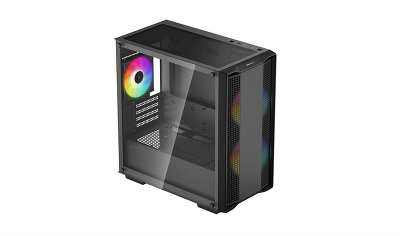 корпус Deepcool CC360 ARGB без БП, боковое окно (закаленное стекло), черный, mATX