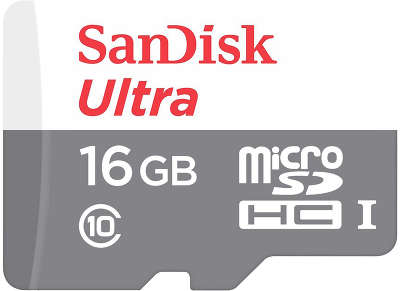 Карта памяти 16 Гб Micro SDHC SanDisk Ultra Class 10 [SDSQUNB-016G-GN3MN]