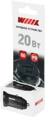 Автомобильное зар./устр. Wiiix UCC-7-2-11 3.1A+3A (PD+QC) USB-C/USB-A универсальное черный