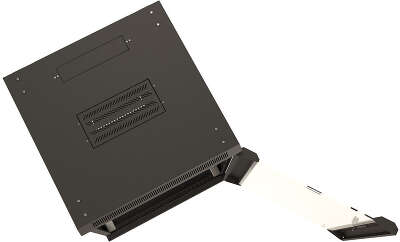 Шкаф коммутационный Hyperline (TWB-FC-1866-GP-RAL9004) настенный 18U 600x600мм пер.дв.стекл 60кг черный 920мм IP20 сталь