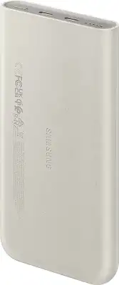 Мобильный аккумулятор Samsung EB-U2510 10000mAh 25W 3A 2xUSB-C беспров.зар. бежевый (EB-U2510XUEGRU)