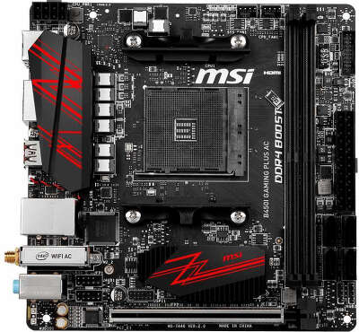 Материнская плата mini-ITX LGAAM4 MSI B450I GAMING PLUS AC