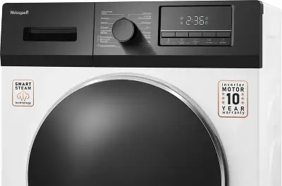 Стиральная машина Weissgauff WM 47814 Inverter Steam класс: A+++ загр.фронтальная макс.:8кг белый инвертор