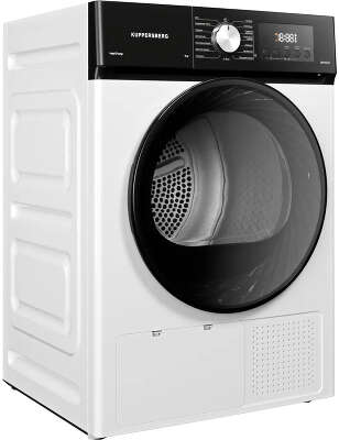 Сушильная машина Kuppersberg/ Сушильная машина Kuppersberg, High-Tech, загрузка 9 кг, 15 программ, тепловой насос, электронное кнопочное управление, корзина для сушки, блокировка от детей, энергоэффективность А++, цвет белый