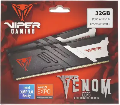 Набор памяти DDR5 DIMM 2*16384Mb DDR7400 Patriot Memory Viper Venom (PVV532G740C36K)