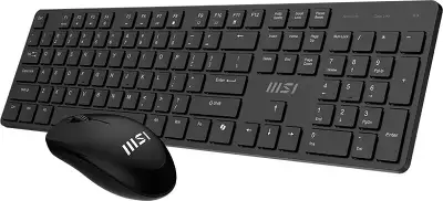 Клавиатура + мышь MSI FORGE K200 W COMBO MS-8ZA4 клав:черный мышь:черный USB беспроводная Bluetooth/Радио (S11-43RU304-Y92)
