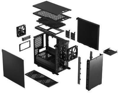 Корпус Fractal Design Define 7 Nano Black Solid, черный, Mini-ITX, Без БП (FD-C-DEF7N-01)