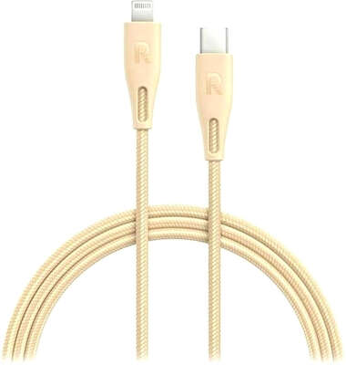 Кабель RAVPower MFI USB-C to Lightning, 2 м, Gold [RP-PC1018]