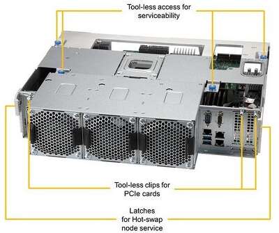 Сервер SuperMicro SSG-6049SP-DE2CR90 *1, Intel Xeon Silver 4210 *4, 16GB DDR4 RECC 2933MHz *4, Intel D3-S4510 240GB SATA *2, AOC-S3008L-L8i*2, CBL-SAST-0699*2 (432035)