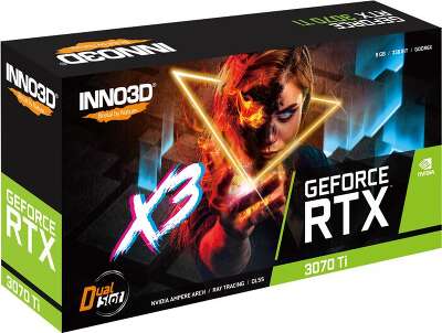 Видеокарта Inno3D NVIDIA nVidia GeForce RTX 3070Ti X3 8Gb DDR6X PCI-E HDMI, 3DP